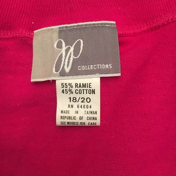 JP Collections Cardigan Sweater Size 18/20 Pink - Picture 4 of 4
